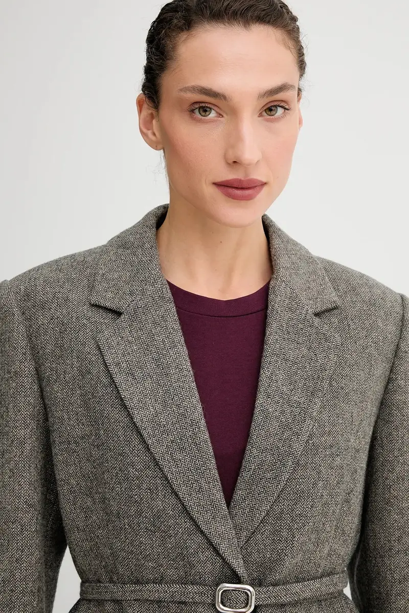 giacca con lana colore grigio IS25FW-J082-T012 miniatura 4