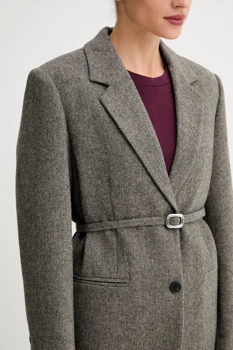 giacca con lana colore grigio IS25FW-J082-T012 miniatura 5