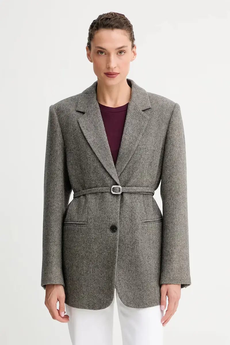 giacca con lana colore grigio IS25FW-J082-T012