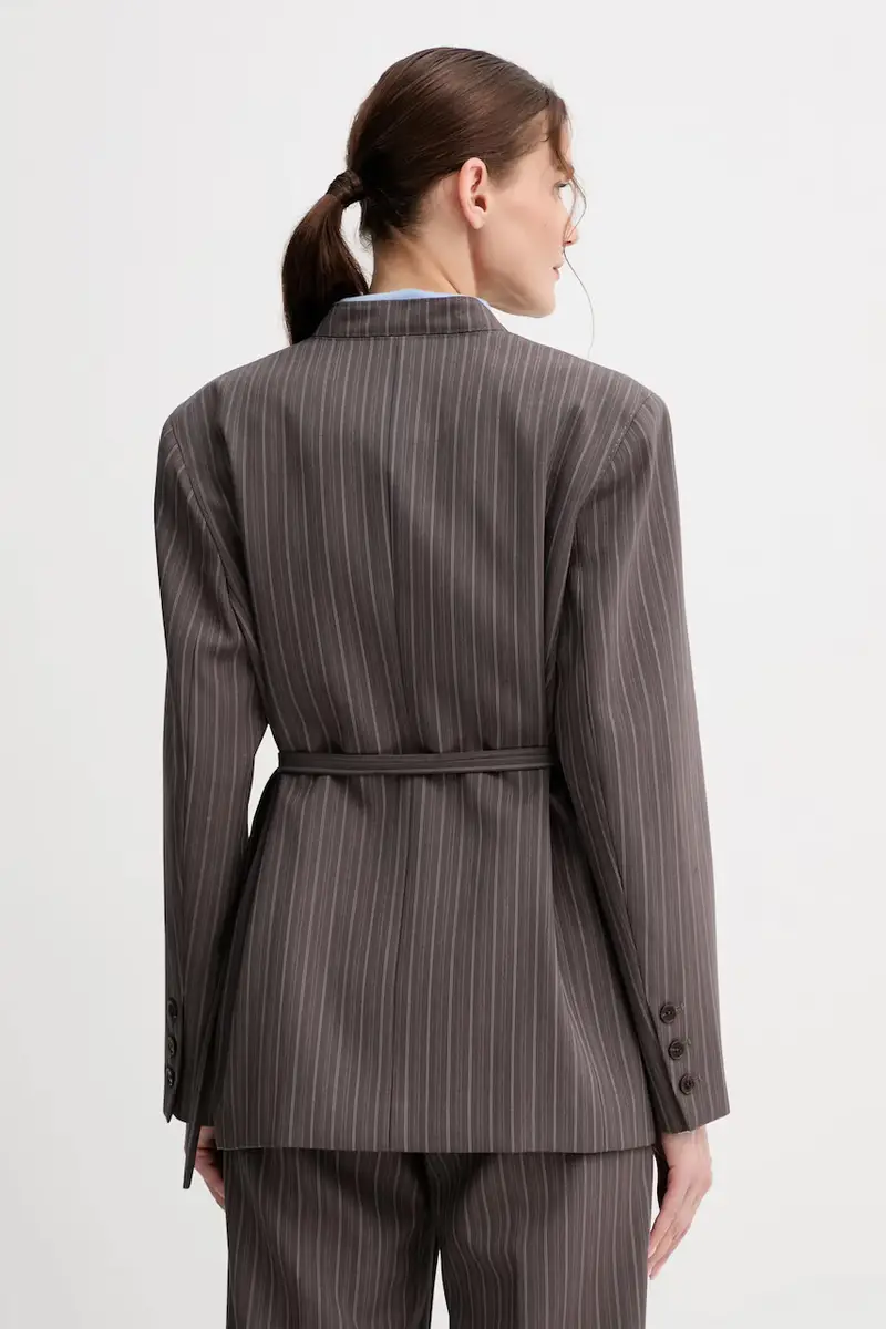 giacca in misto lana colore marrone IS25FW-J043-T003 miniatura 3