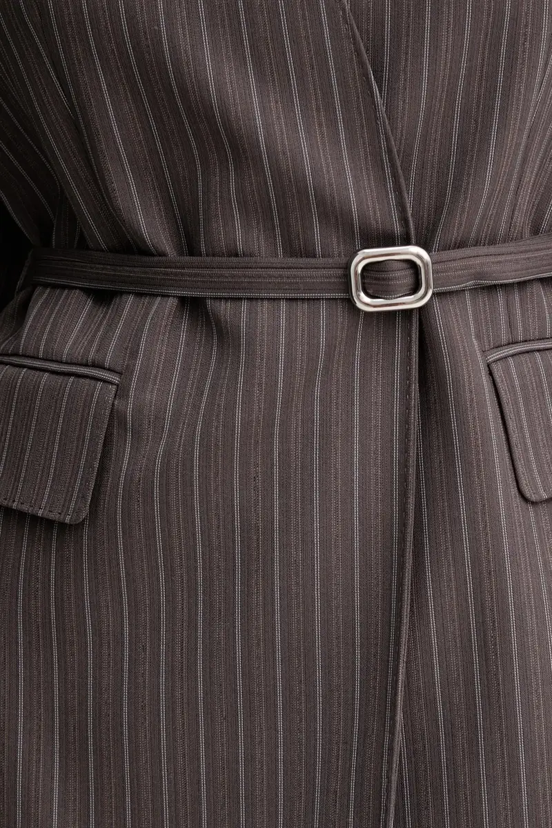 giacca in misto lana colore marrone IS25FW-J043-T003 miniatura 5