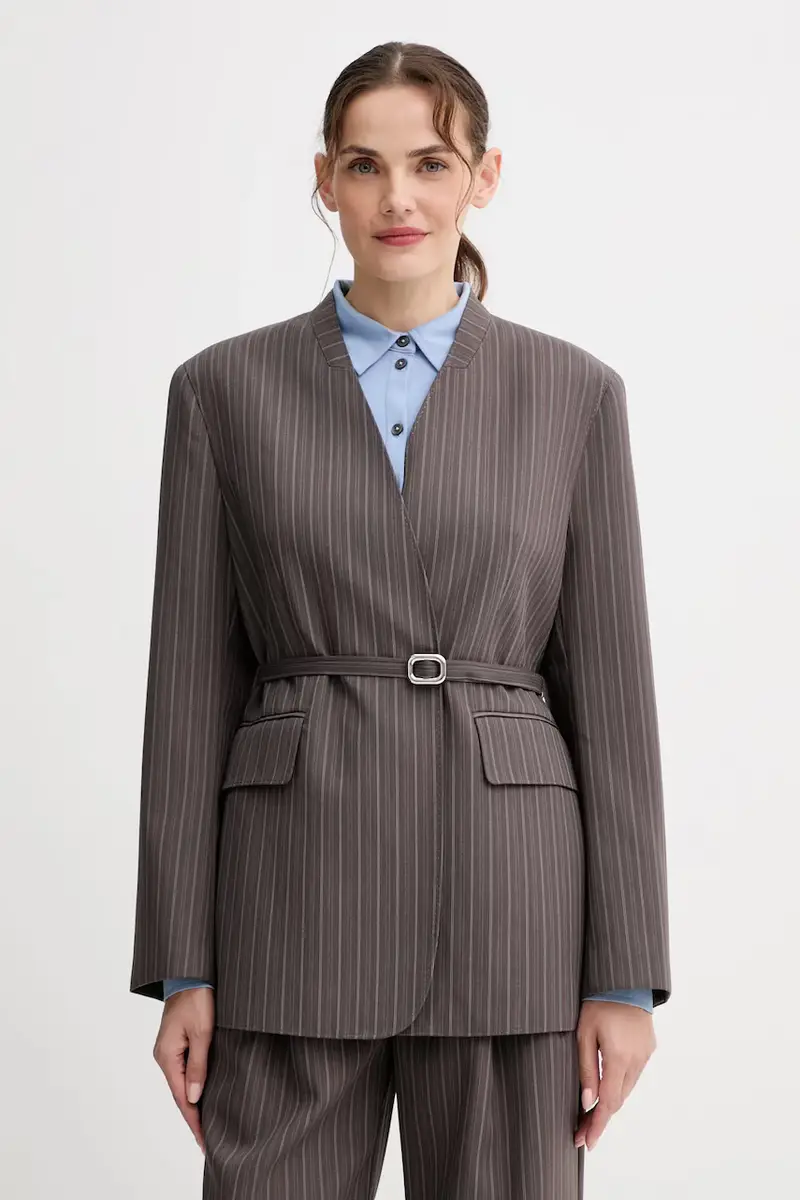 giacca in misto lana colore marrone IS25FW-J043-T003