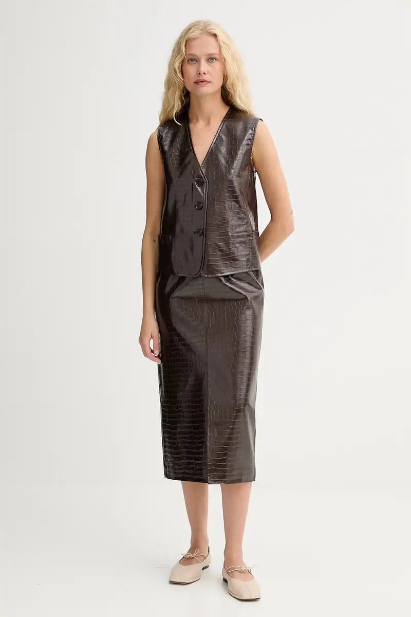 gilet colore marrone IS25FW-C027-T006 miniatura 2