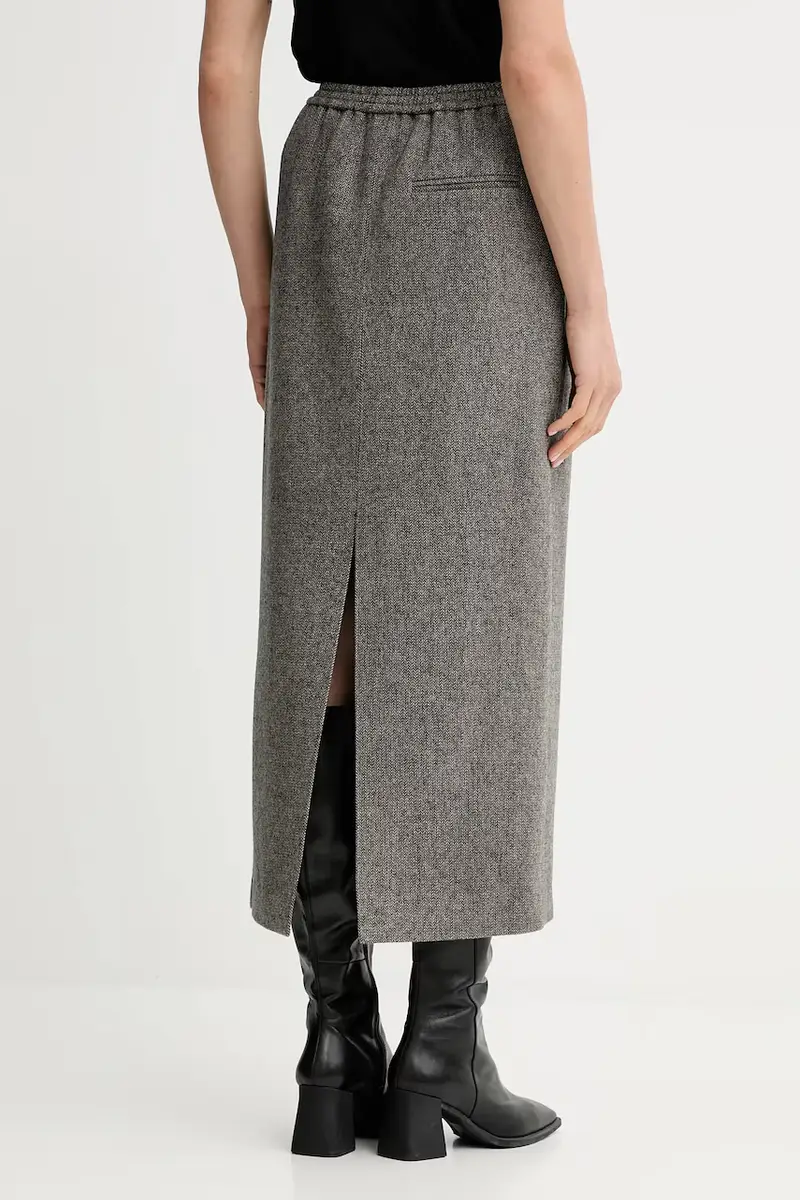 gonna con lana colore grigio IS25FW-G081-T012 miniatura 3