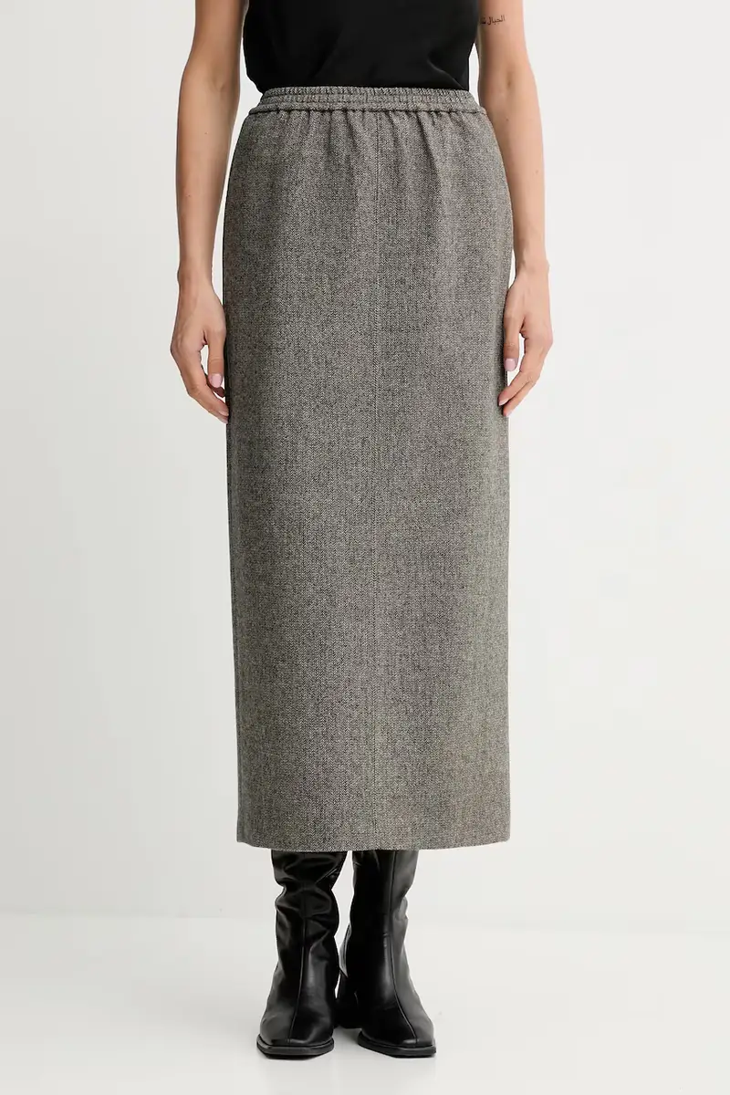 gonna con lana colore grigio IS25FW-G081-T012