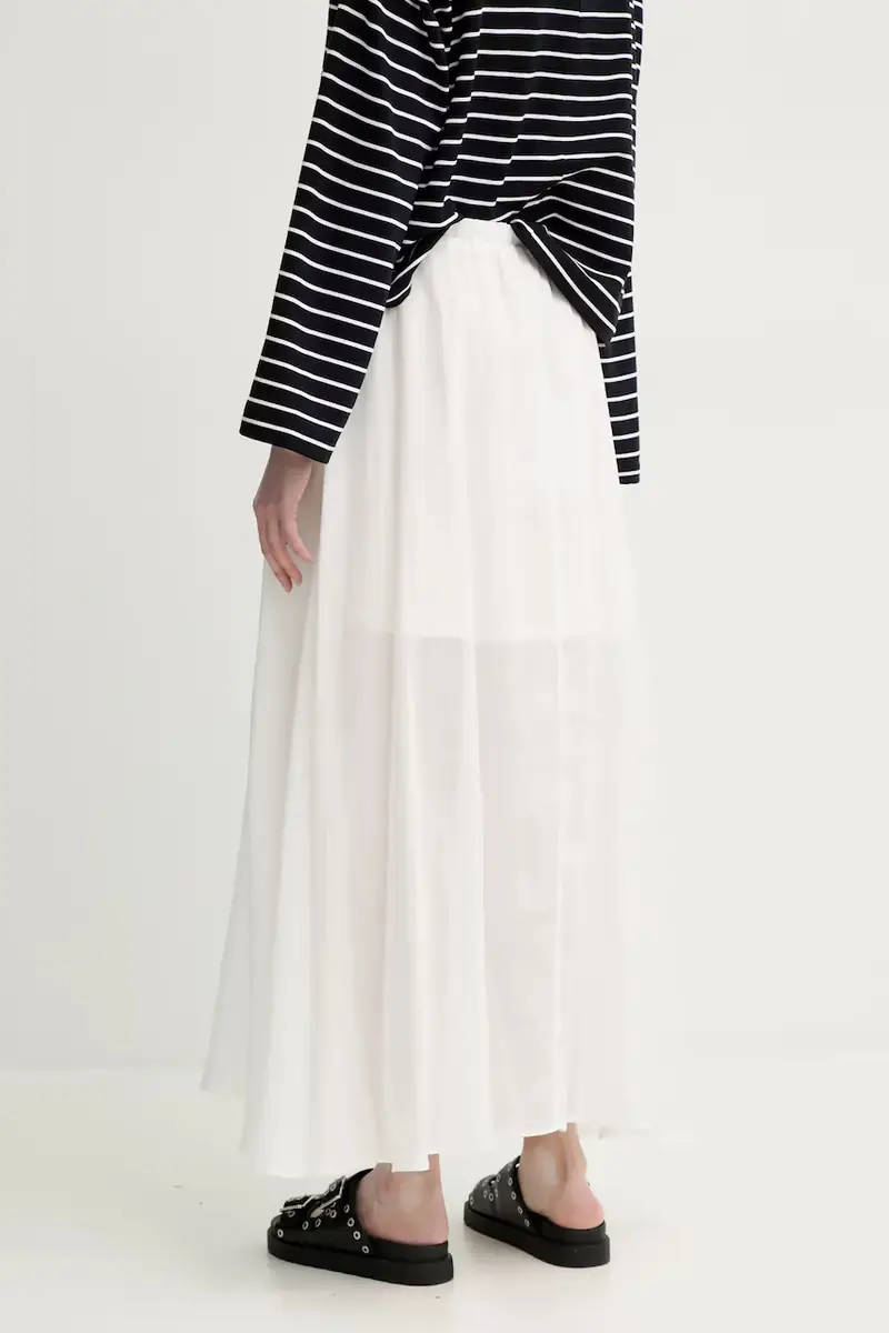 gonna di lino colore bianco IS25SS-G093-T019 miniatura 3