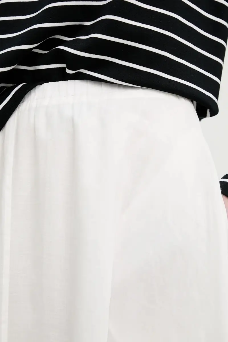 gonna di lino colore bianco IS25SS-G093-T019 miniatura 4