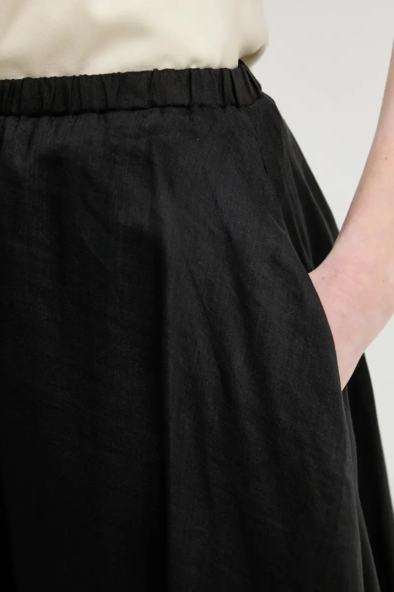 gonna di lino colore nero IS25SS-G093-T019 miniatura 4