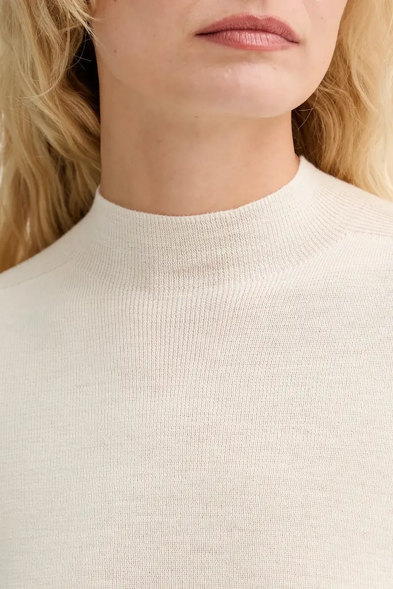 maglione in lana donna colore beige IS25FW-M188-F001 miniatura 5