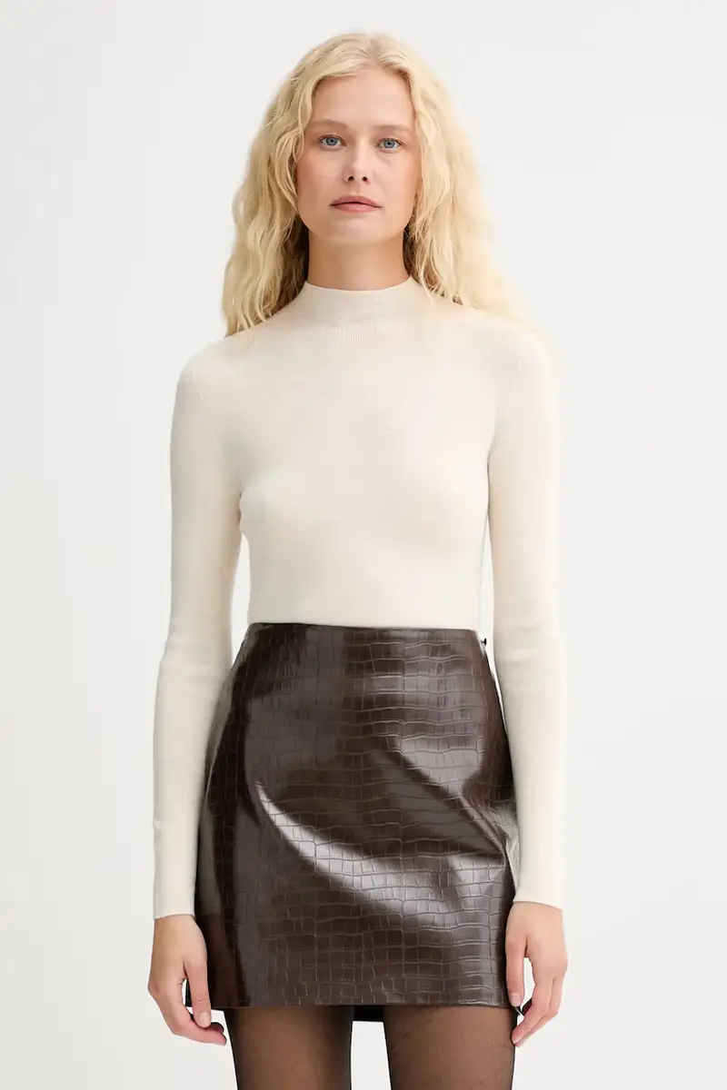 maglione in lana donna colore beige IS25FW-M188-F001