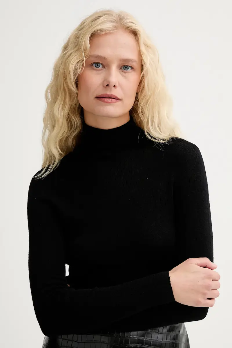 maglione in lana donna colore nero IS25FW-M111-F001 miniatura 4