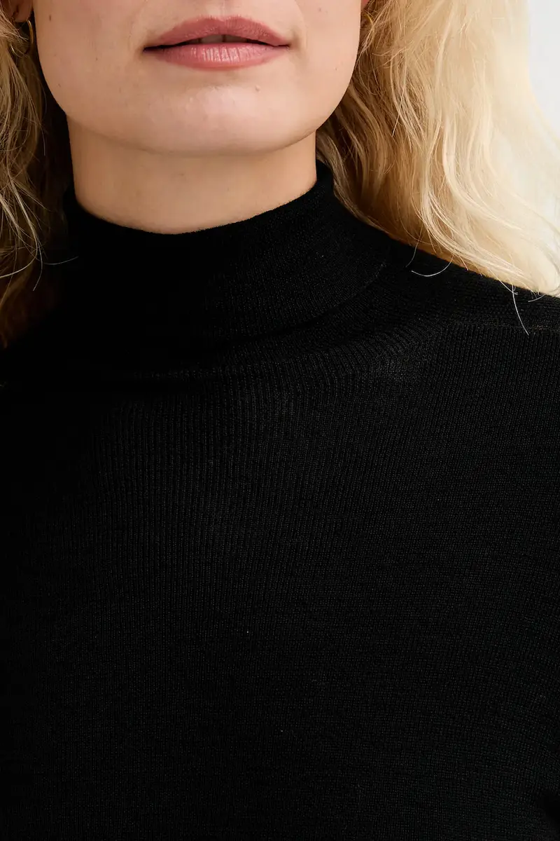 maglione in lana donna colore nero IS25FW-M111-F001 miniatura 5