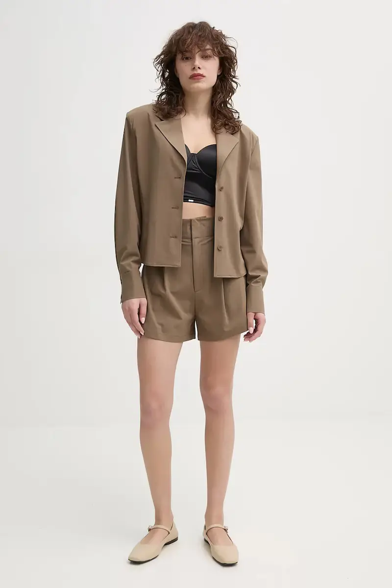 pantaloncini donna colore beige IS25SS-P019-T003 miniatura 2