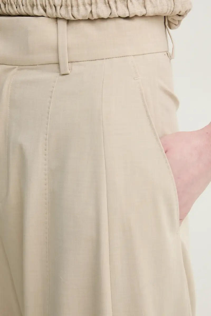 pantaloni donna colore beige IS25SS-P024-T003 miniatura 4