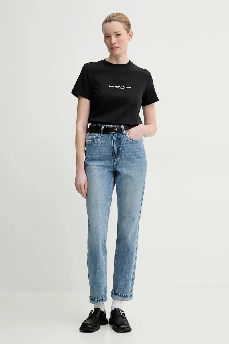 Isabelle Blanche T-shirt Donna Nero 3335675 miniatura 2