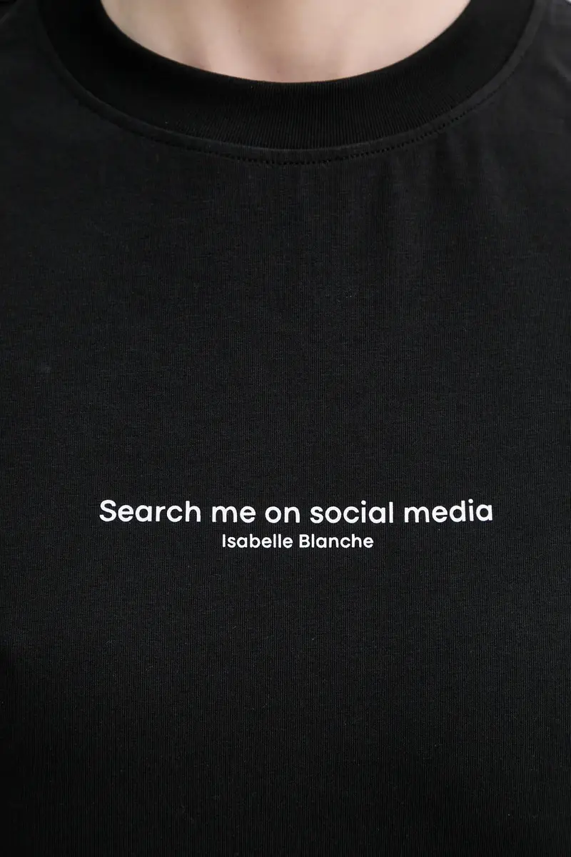 Isabelle Blanche T-shirt Donna Nero 3335675 miniatura 5