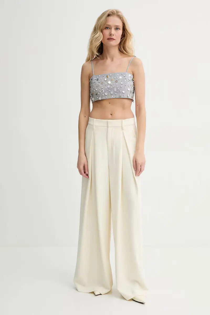 Isabelle Blanche Top Donna Grigio 3325015 miniatura 2