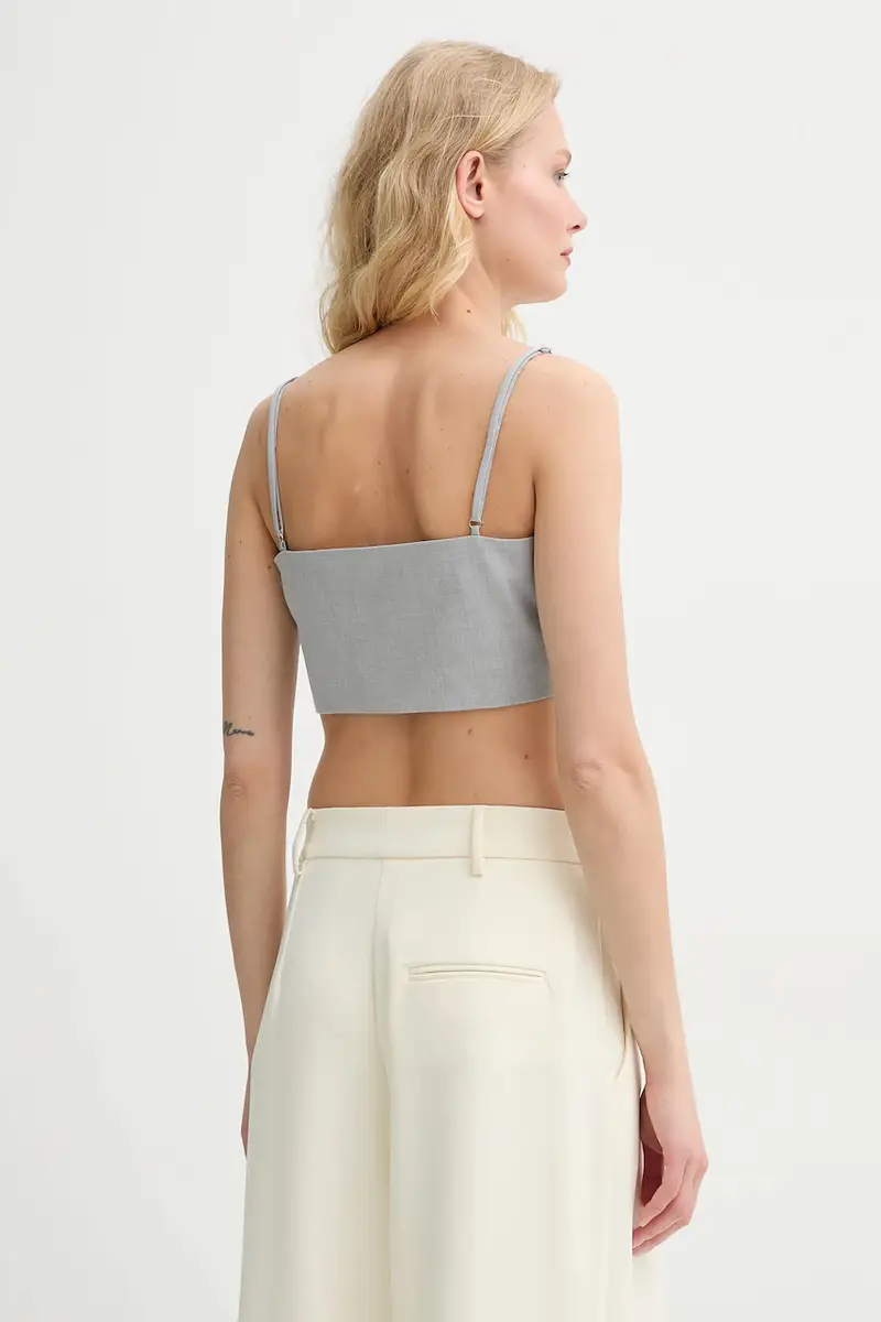 Isabelle Blanche Top Donna Grigio 3325015 miniatura 3