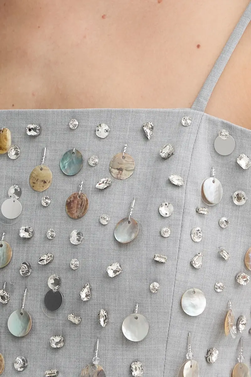 Isabelle Blanche Top Donna Grigio 3325015 miniatura 5