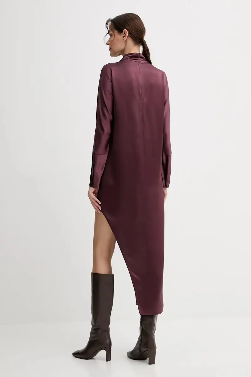 vestito colore granata IS25FW-A064-T008 miniatura 3