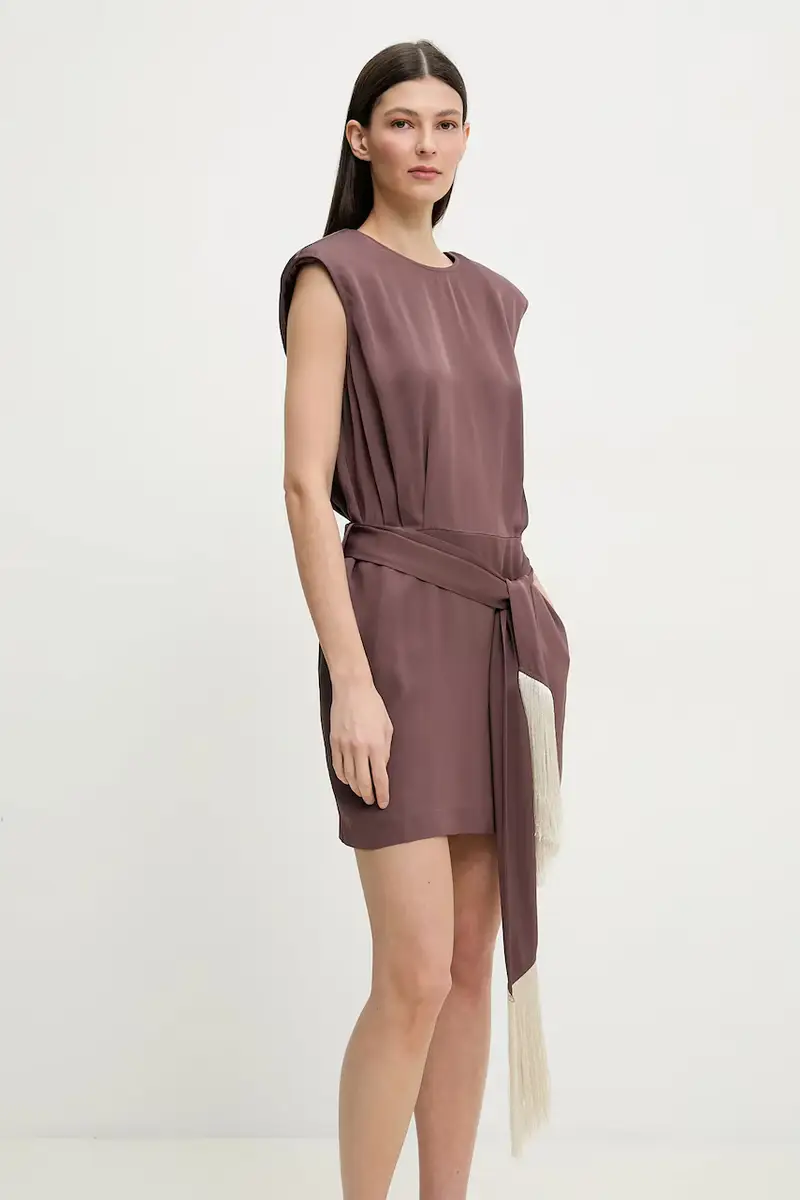 vestito colore marrone IS25SS-A147-T011 miniatura 2