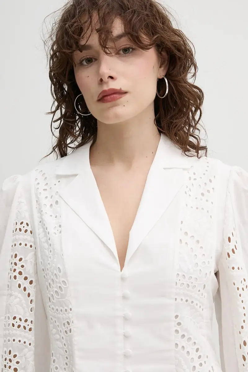 vestito in cotone colore bianco IS25SS-A107-T023 miniatura 4