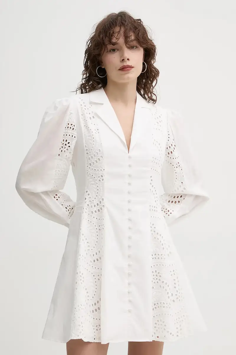 vestito in cotone colore bianco IS25SS-A107-T023