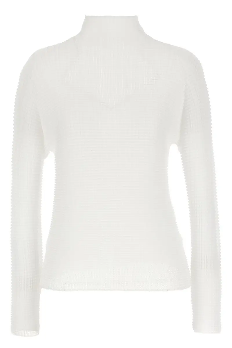 Blusa Wooly Pleats-56 Bianco