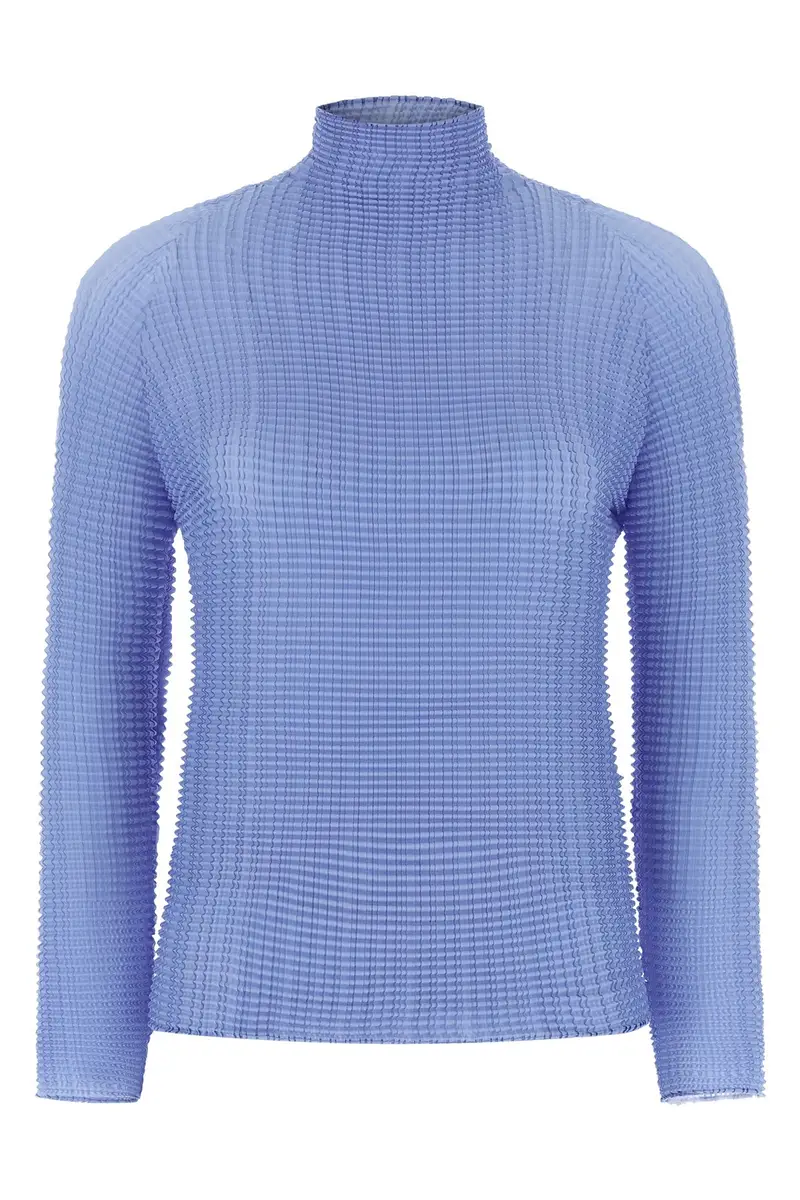 Blusa Wooly Pleats-66 Azzurro