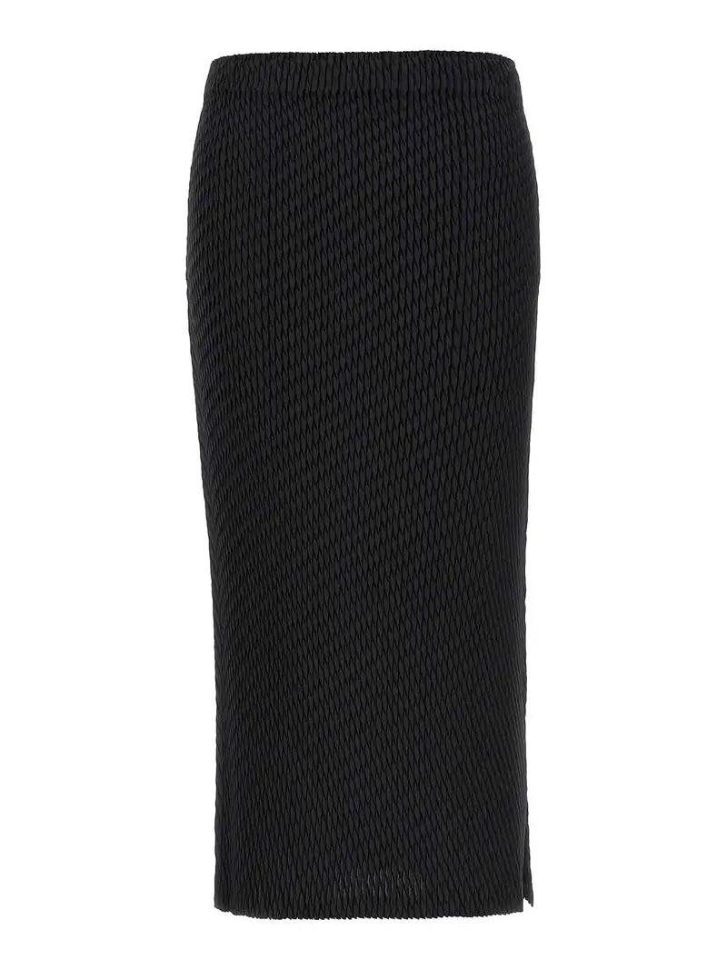 Gonna a pieghe elegante Nero