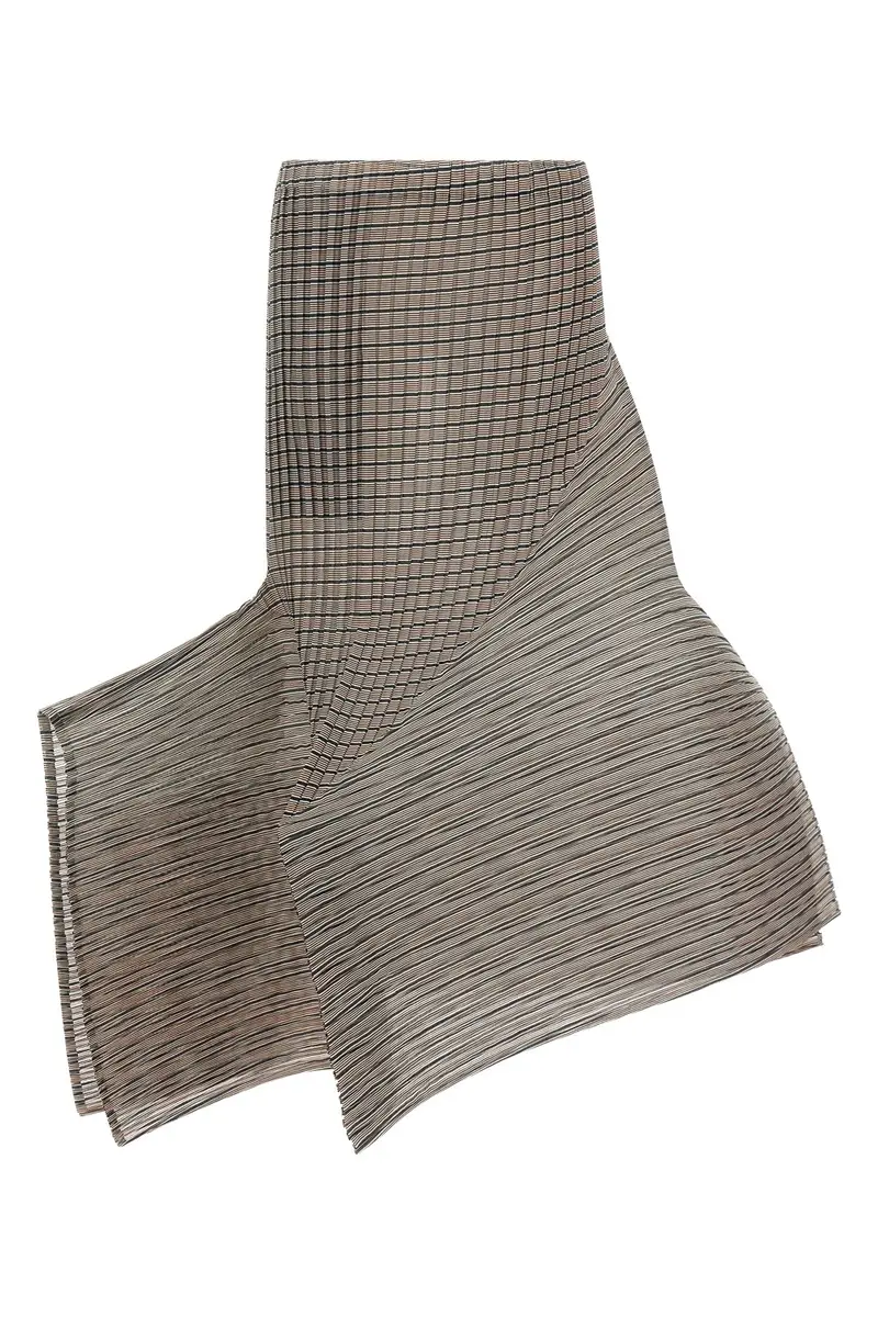 Gonna Generic Stripes (Machine Pleats) Marrone