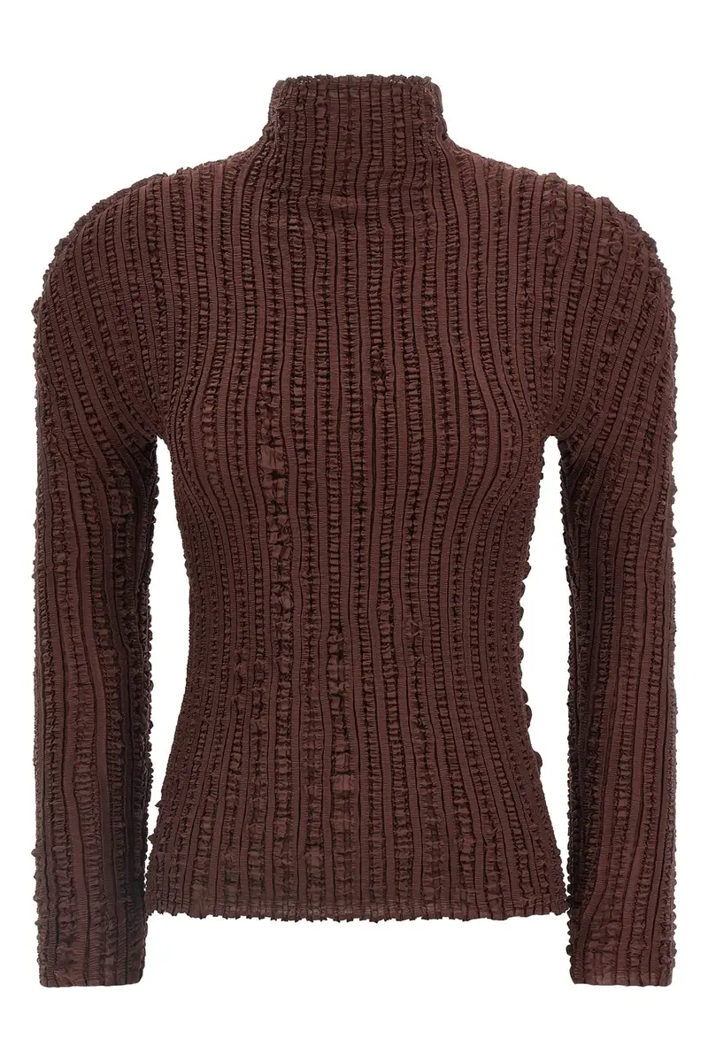 Maglia 'Jellyfish Pleats' Marrone