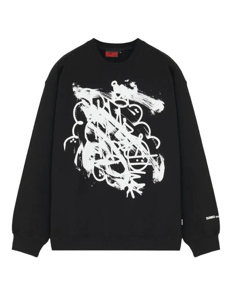 Iuter x Dumbo The day after crewneck felpa girocollo unisex - black XL