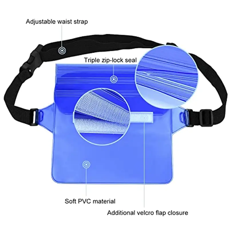 ivoler 2 in 1 Kit Impermeabile Sacchetto Impermeabile con Sacchetto Impermeabile Telefono, Custodia a Sacchetto Impermeabile con Custodia Impermeabile Smartphone per Campeggio Nautico Kayak Pesca miniatura 3