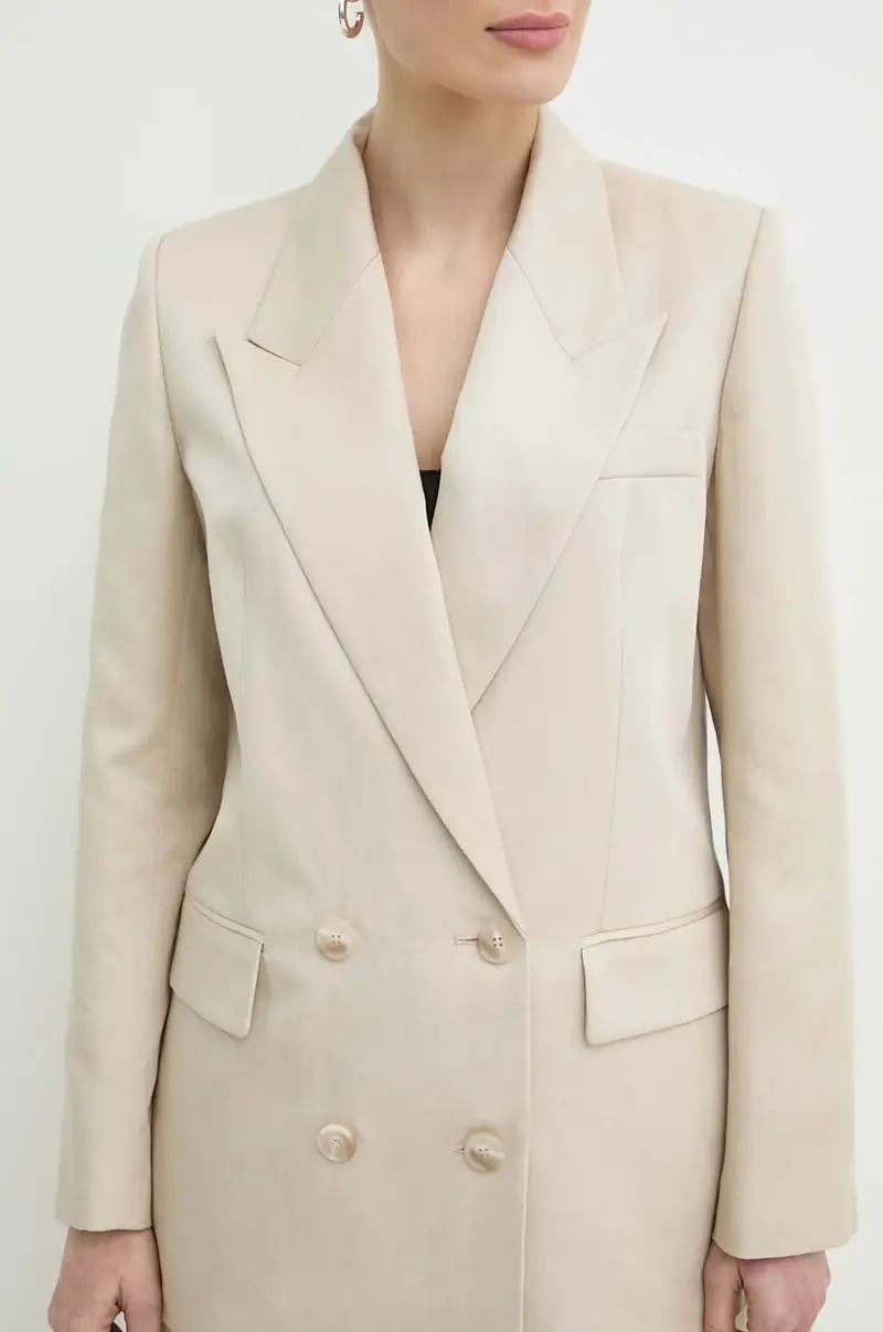 giacca in lino colore beige IO119095