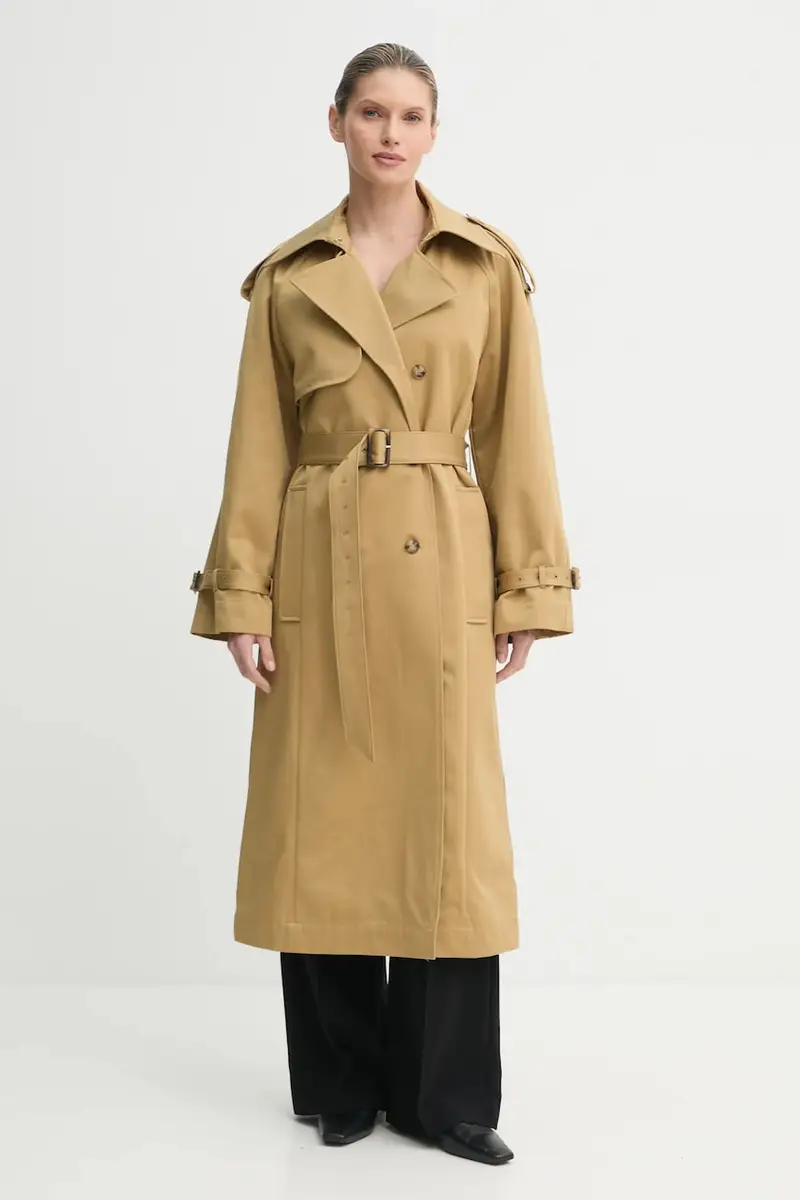 impermeabile di cotone colore verde IO111146