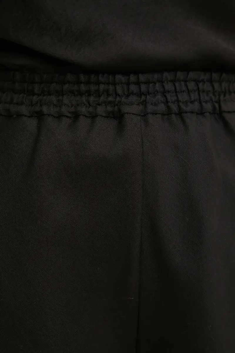 pantaloncini in lino colore nero IO115201 miniatura 4