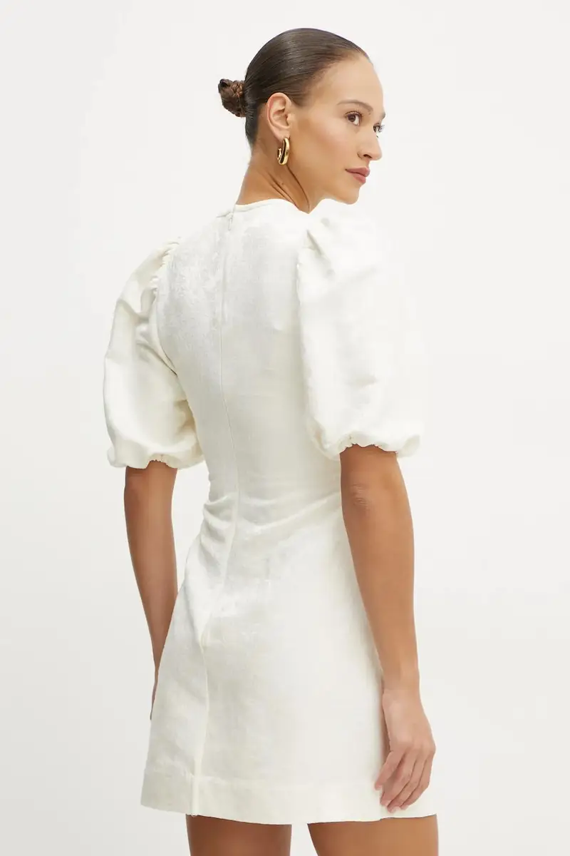 vestito con aggiunta di lana colore beige IO117654 miniatura 3