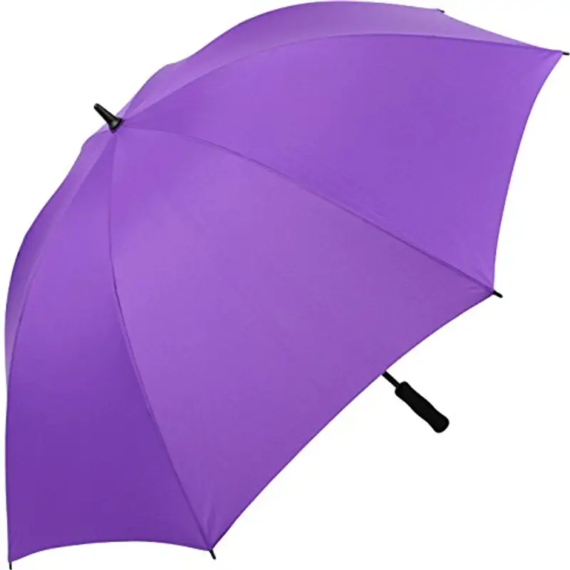 iX-brella Ombrello da golf in fibra, XXL, 130 cm, leggero e resistente alle tempeste con impugnatura morbida, Lilla miniatura 2