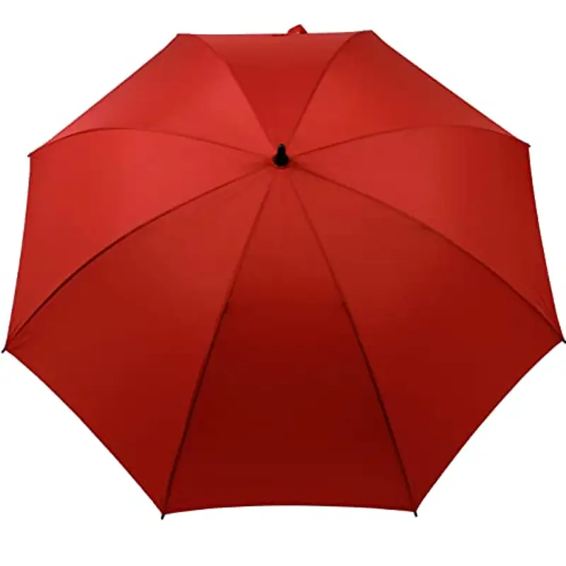 iX-brella Ombrello da golf in fibra, XXL, 130 cm, leggero e resistente alle tempeste con impugnatura morbida, rosso scuro, 130 cm, Ombrello da golf XXL miniatura 3