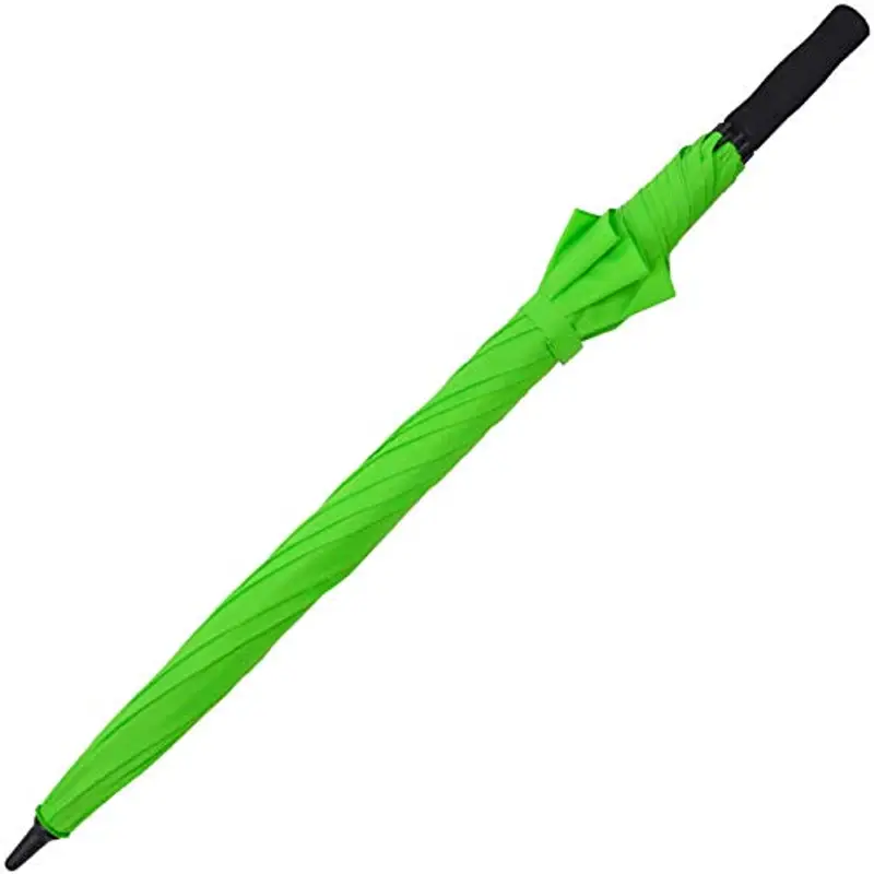 iX-brella Ombrello da golf in fibra, XXL, 130 cm, leggero e resistente alle tempeste con impugnatura morbida, verde fluo, 130 cm, Ombrello da golf XXL miniatura 3