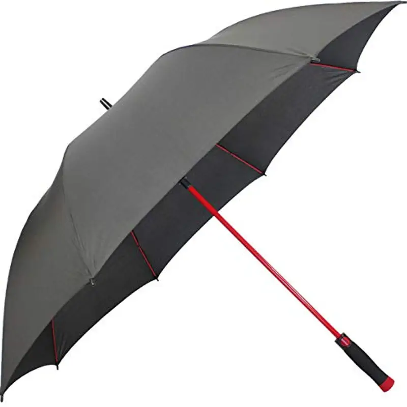iX-brella Ombrello XXL in fibra di vetro, automatico, nero, Colore: rosso, 132 cm miniatura 3