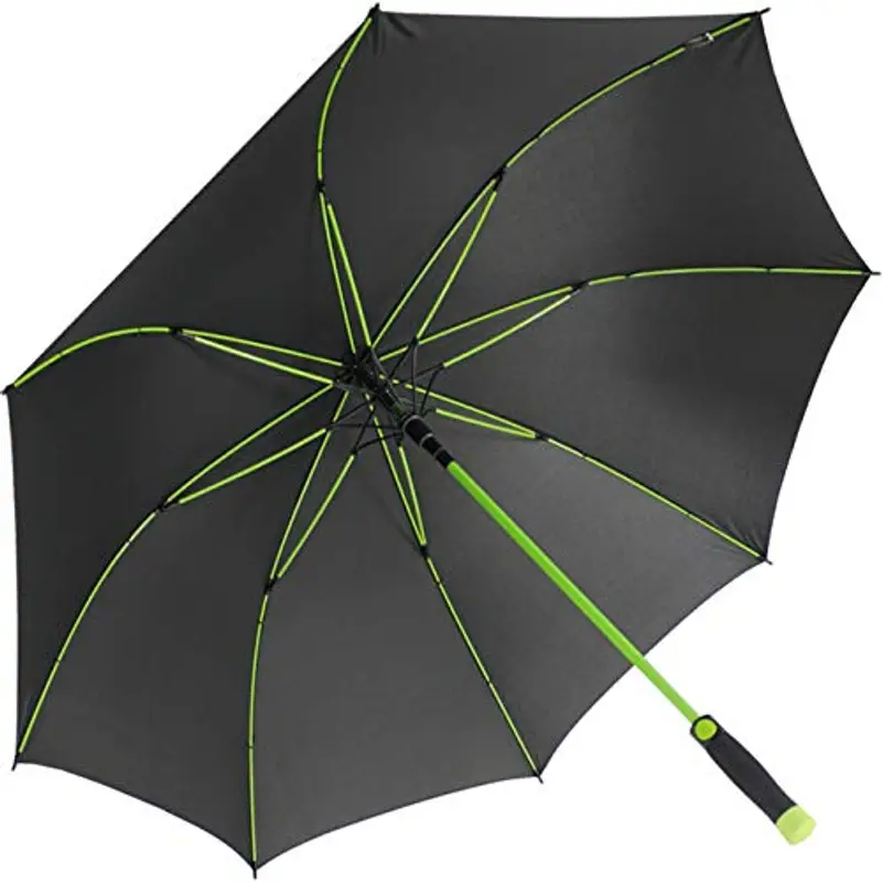 iX-brella Ombrello XXL in fibra di vetro, automatico, nero, verde, 132 cm,