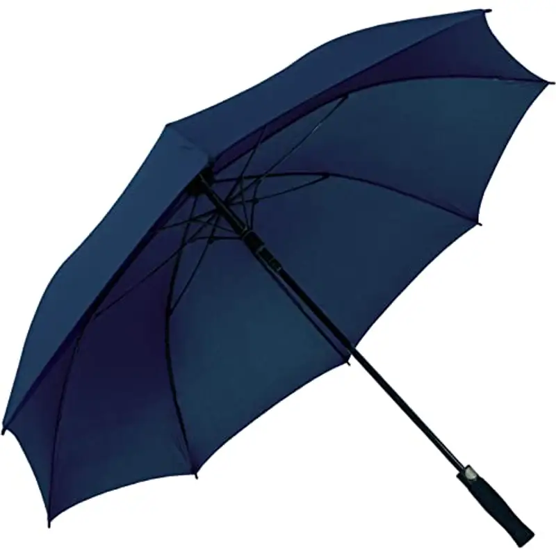 iX-brella XXL - Ombrello da golf in fibra di vetro, automatico, nero, Blu scuro, 132 cm