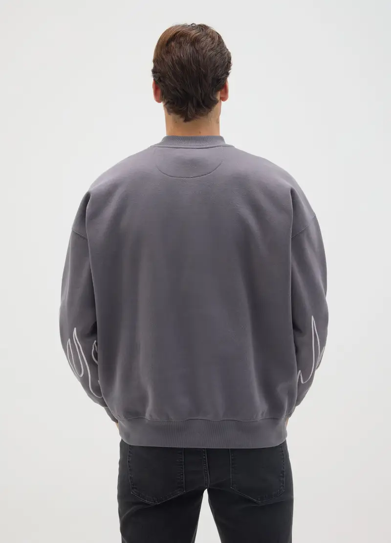 J E-TEES UOMO, Felpa In Misto Cotone Grigia, Uomo, Grigio, Taglia: S miniatura 2