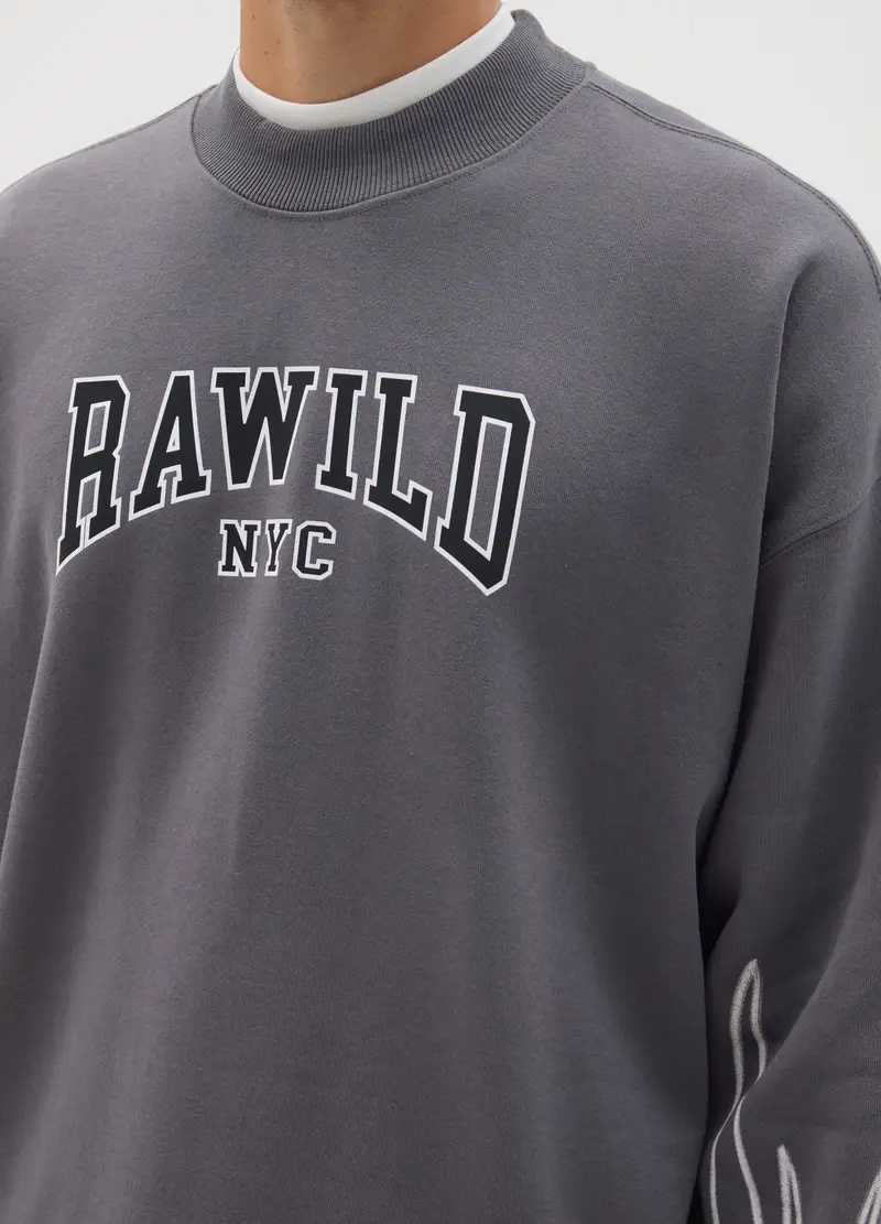 J E-TEES UOMO, Felpa In Misto Cotone Grigia, Uomo, Grigio, Taglia: S miniatura 3