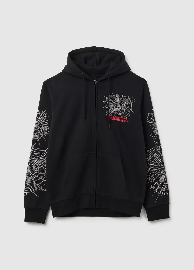 J E-TEES UOMO, Felpa In Misto Cotone Nera, Uomo, Nero, Taglia: S