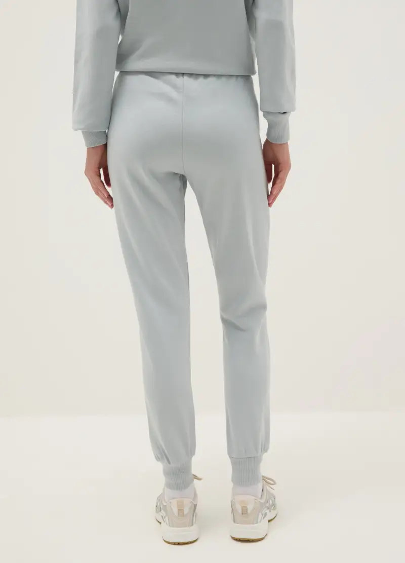 J Everlast Donna J Everlast Pantaloni Donna Grigi in Misto Cotone Regular Fit con Logo miniatura 3