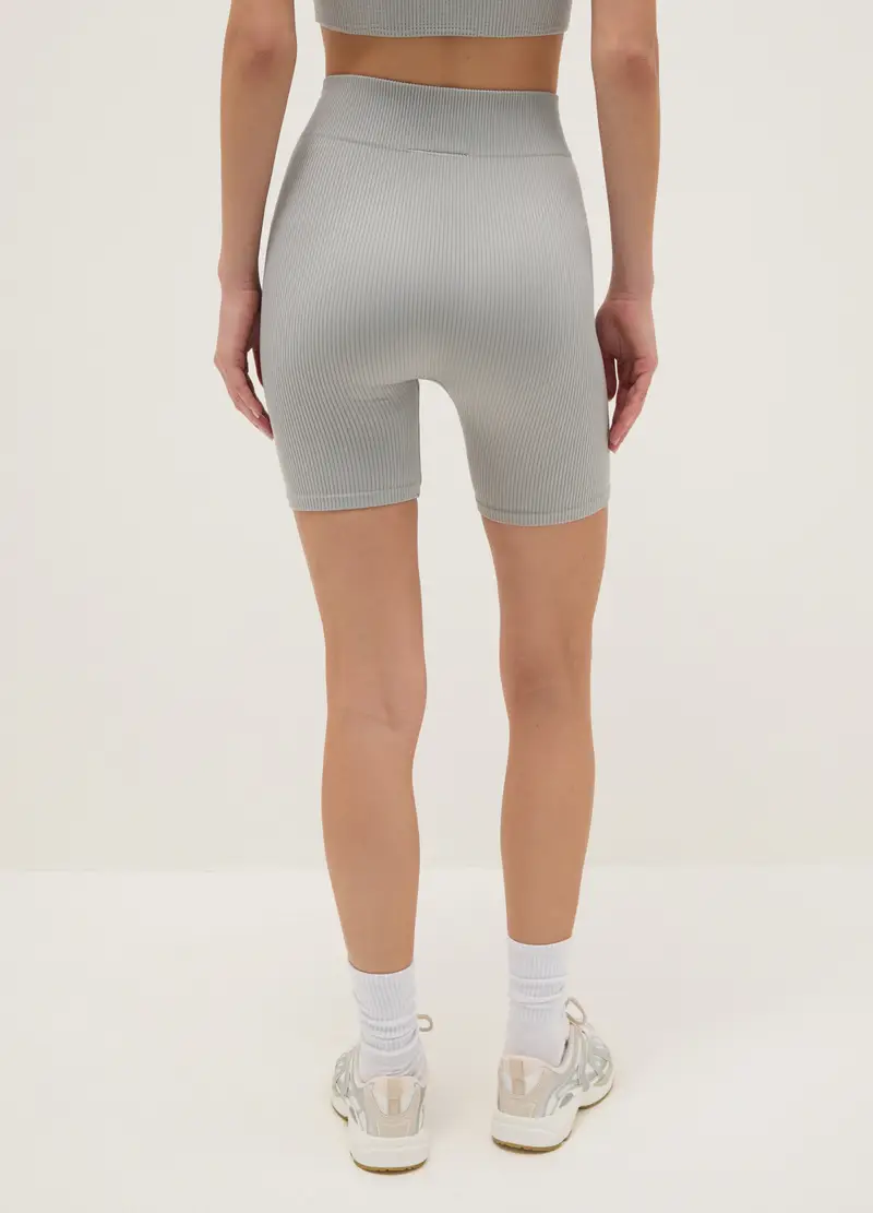 Shorts Sportivi Grigi Regular Fit, Donna, Grigio miniatura 3