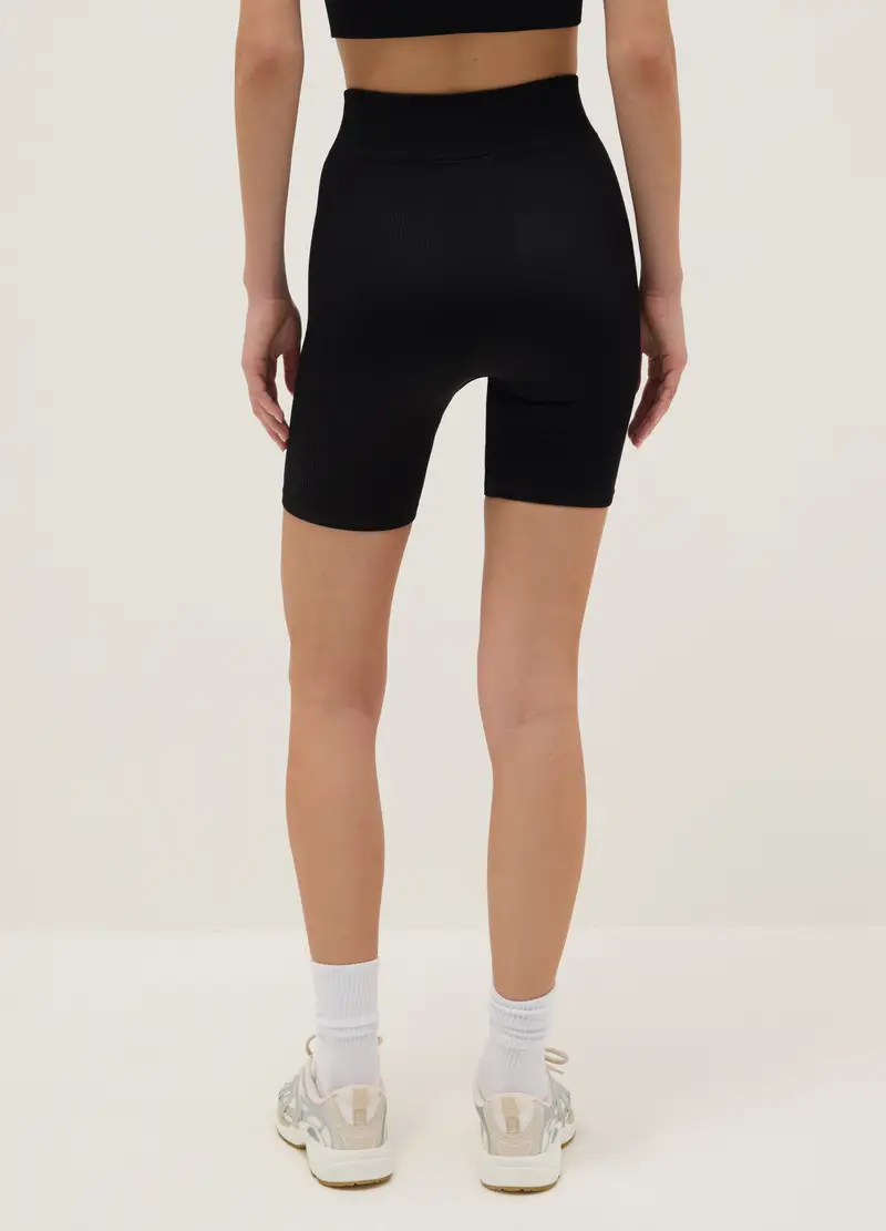 Shorts Sportivi Neri Regular Fit, Donna, Nero miniatura 3